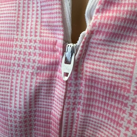 Vintage Pink Plaid House Dress by Housin Around - Picture 6 of 9